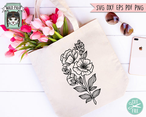 Flower SVG File, Bouquet SVG File, Bouquet Of Flowers SVG, Flower Cut Files, Flower Clipart, Flower Bouquet SVG, Floral Bouquet SVG, Wedding SVG SVG Wild Pilot 