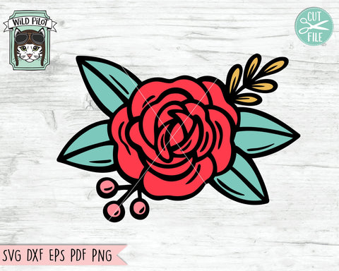 Flower SVG File, Colorful Flowers SVG File, Valentines Day Flower SVG, Flower Border SVG, Floral SVG, Floral Cut File, Flowers Vector SVG Wild Pilot 