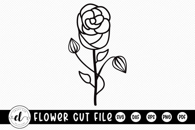 Flower SVG File | Rose SVG | Floral Clipart SVG CraftLabSVG 