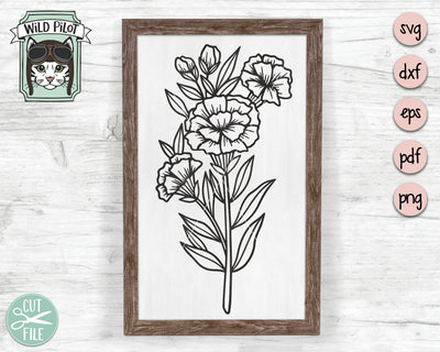 Flower SVG Files, Bouquet SVG File, Bouquet Of Flowers SVG, Flower Cut Files, Flower Clipart, Flower Bouquet SVG, Floral SVG, Carnation SVG, Wedding SVG SVG Wild Pilot 
