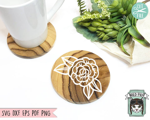 Flower Svg Files, Flower Border SVG Cut File, Floral SVG File, Flower Cut File, Flower Border Frame SVG, Floral Cut File, Rose SVG File, Peony SVG SVG Wild Pilot 