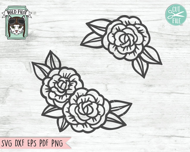 Flower Svg Files, Flower Border SVG Cut File, Floral SVG File, Flower Cut File, Flower Border Frame SVG, Floral Cut File, Rose SVG File, Peony SVG SVG Wild Pilot 