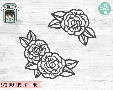 Flower Svg Files, Flower Border SVG Cut File, Floral SVG File, Flower Cut File, Flower Border Frame SVG, Floral Cut File, Rose SVG File, Peony SVG SVG Wild Pilot 