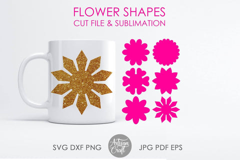 Flower SVG files, flower shapes SVG Artisan Craft SVG 