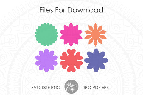 Flower SVG files, flower shapes SVG Artisan Craft SVG 