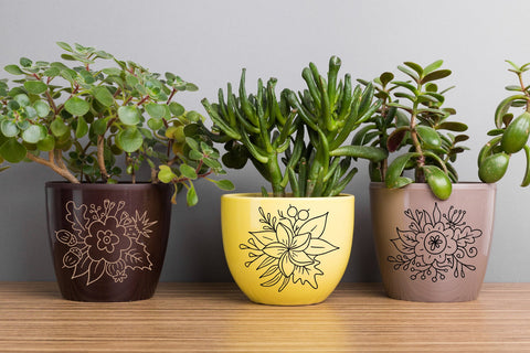 Flower svg, floral svg, flower bundle, flower outline SVG Digital Rainbow Shop 