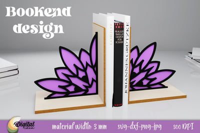 Flower SVG. Laser Cut SVG. Bookend Laser Cut SVG Design SVG Evgenyia Guschina 