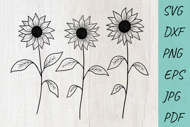 Flower svg, Sunflower svg, wildflower svg, cut file SVG Irina Ostapenko 