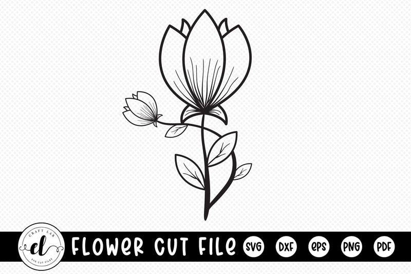Flower SVG - Tulip SVG File - Floral Clipart SVG CraftLabSVG 