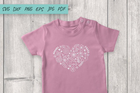 Flower svg, Valentines Day Svg, Heart Flower, Heart SVG SVG Irina Ostapenko 