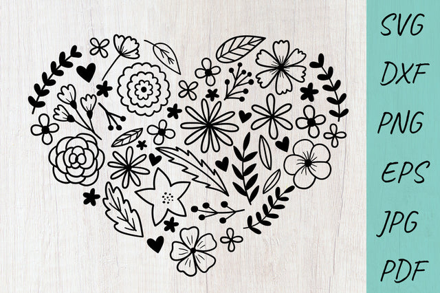 Flower svg, Valentines Day Svg, Heart Flower, Heart SVG SVG Irina Ostapenko 