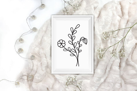 Flower SVG - Wildflower Clipart - Floral SVG SVG CraftLabSVG 