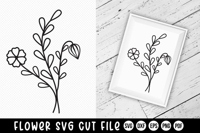 Flower SVG - Wildflower Clipart - Floral SVG SVG CraftLabSVG 