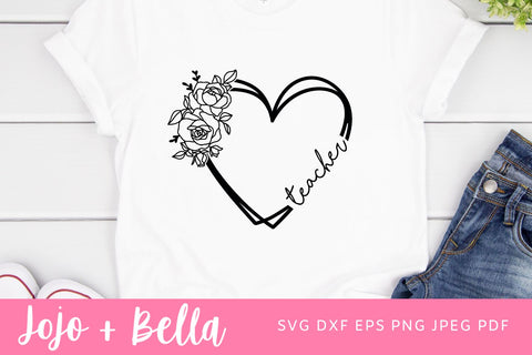 Flower teacher DUO SVG, Wild Flowers, Teachers Plant Seeds That Grow Forever 16oz Glass Can Cutfile, Svg Dxf Png Files Digital Download, SVG SVG Jojo&Bella 