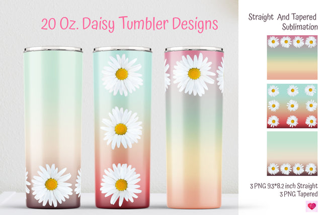 Flower Tumbler Designs. Ombre Sublimation 20 Oz Tumbler. Sublimation Kseniia designer 