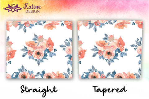 Flower Tumbler, Floral Tumbler, Watercolor Rose Tumbler, Coral and Peach, Sublimation Wrap Design for 20 Oz Skinny Tumbler Straight and Tapered PNG Sublimation KatineDesign 