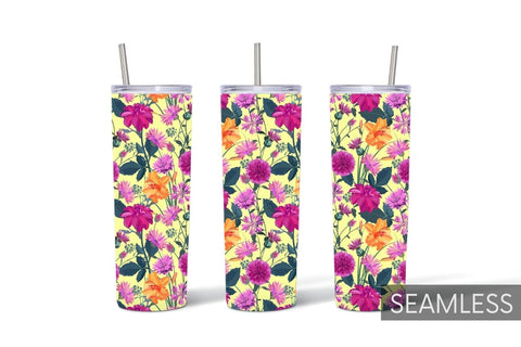Flower Tumbler Sublimation Sublimation SvgOcean 