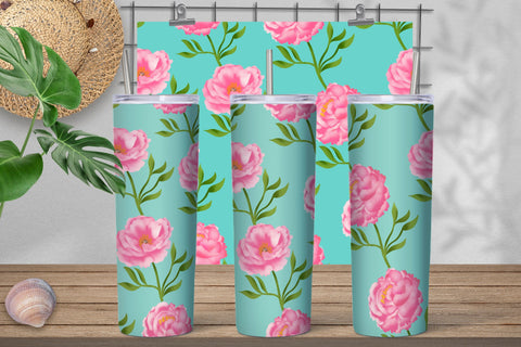Flower tumbler wrap bundle | Pink leopard tumbler Sublimation Svetana Studio 