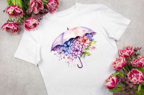 Flower Umbrella Watercolor Sublimation Sublimation Regulrcrative 