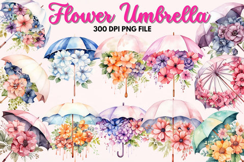 Flower Umbrella Watercolor Sublimation Sublimation Regulrcrative 