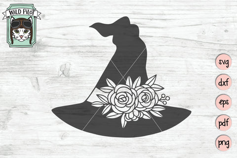 Flower Witch Hat SVG Cut File SVG Wild Pilot 