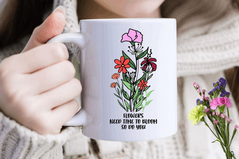 Flower with Inspirational Sublimation Bundle Sublimation Regulrcrative 