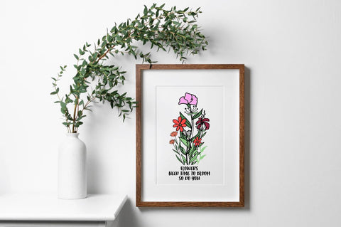Flower with Inspirational Sublimation Bundle Sublimation Regulrcrative 