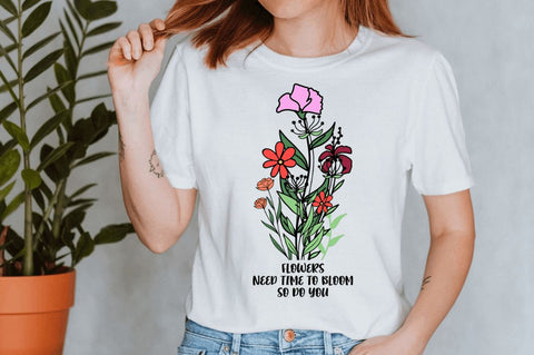 Flower with Inspirational Sublimation Bundle Sublimation Regulrcrative 