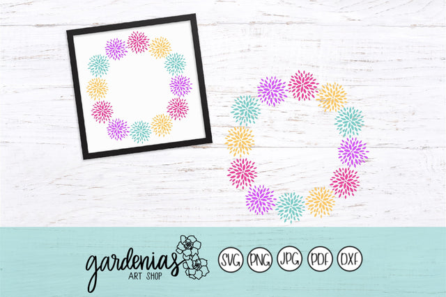 Flower Wreath All Around SVG Gardenias Art Shop 