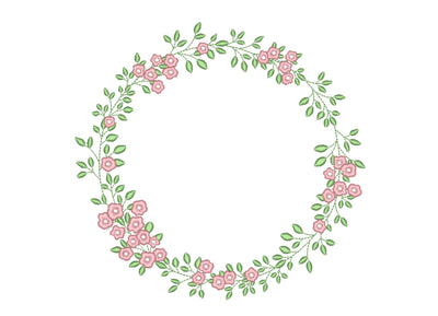 Flower Wreath Embroidery Design, 6 sizes, Instant Download Embroidery/Applique DESIGNS Nino Nadaraia 