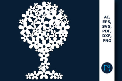 Flowering tree paper cut svg SVG MD JOYNAL ABDIN 