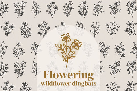 Flowering - Wildflower Dingbats Font Masyafi Studio 