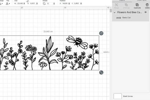 Flowers And Bee SVG Can Glass Wrap Beer Coffee Wrap 16 Oz SVG OrangeBrushStudio 