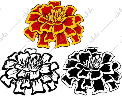 Flowers Bundle Clipart Cut File PNG SVG EPS DXF PDF SVG nikola 