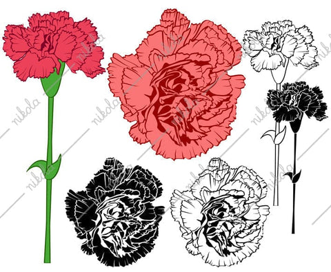 Flowers Bundle Clipart Cut File PNG SVG EPS DXF PDF SVG nikola 