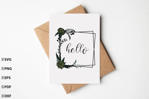 Flowers Card, Flowers illustrations SVG Rupkotha 