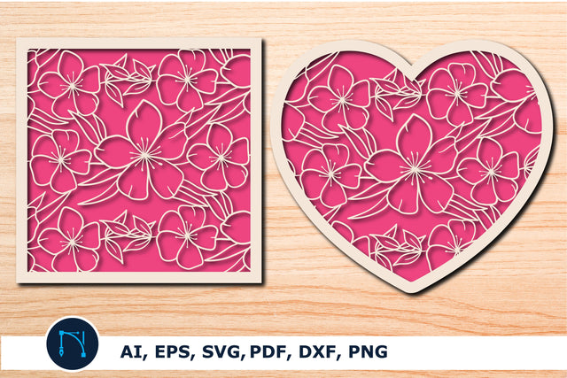 Flowers card SVG and Flowering Heart SVG MD JOYNAL ABDIN 