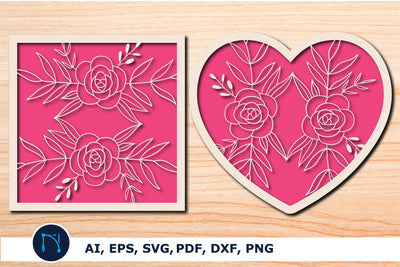 Flowers card SVG and Flowering Heart SVG MD JOYNAL ABDIN 