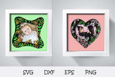 Flowers Frame 3d Layered Svg Cut Files SVG dadan_pm 