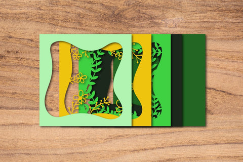 Flowers Frame 3d Layered Svg Cut Files SVG dadan_pm 