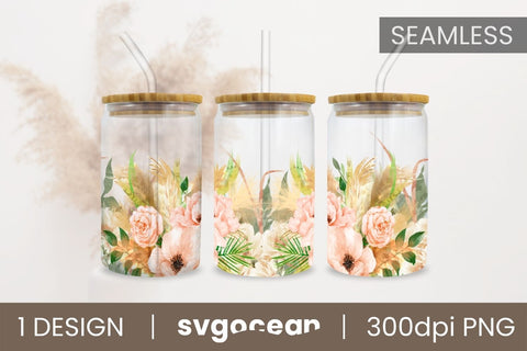 Flowers Glass Sublimation Sublimation SvgOcean 