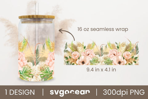 Flowers Glass Sublimation Sublimation SvgOcean 