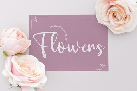 Flowers - handwritten font Font letterbeary 