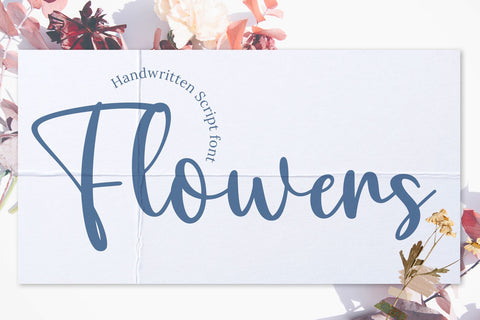 Flowers - handwritten font Font letterbeary 