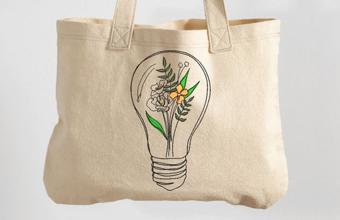 Flowers in Light Bulb Machine Embroidery Design Embroidery/Applique DESIGNS Angie 