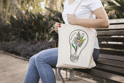 Flowers in Light Bulb Machine Embroidery Design Embroidery/Applique DESIGNS Canada Embroidery 