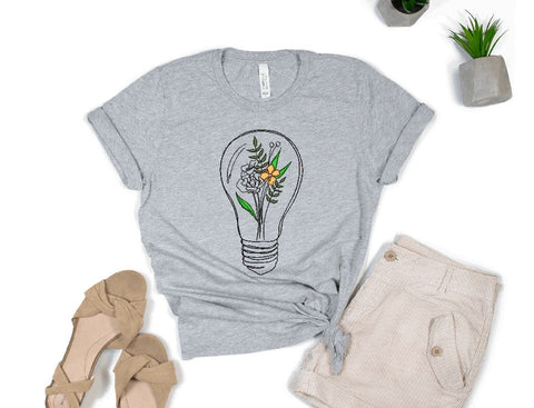 Flowers in Light Bulb Machine Embroidery Design Embroidery/Applique DESIGNS Canada Embroidery 