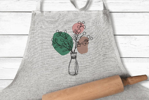 Flowers in Vase 2 Machine Embroidery Design Embroidery/Applique DESIGNS Angie 