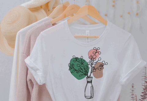 Flowers in Vase 2 Machine Embroidery Design Embroidery/Applique DESIGNS Canada Embroidery 