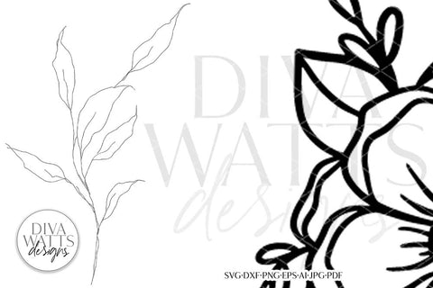 Flowers in Vase SVG | Boho Farmhouse Design SVG Diva Watts Designs 
